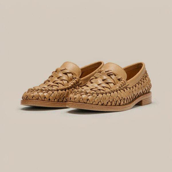 Aria Woven Leather Loafer Aria Woven Leather Loafer — Flats by Shuidu